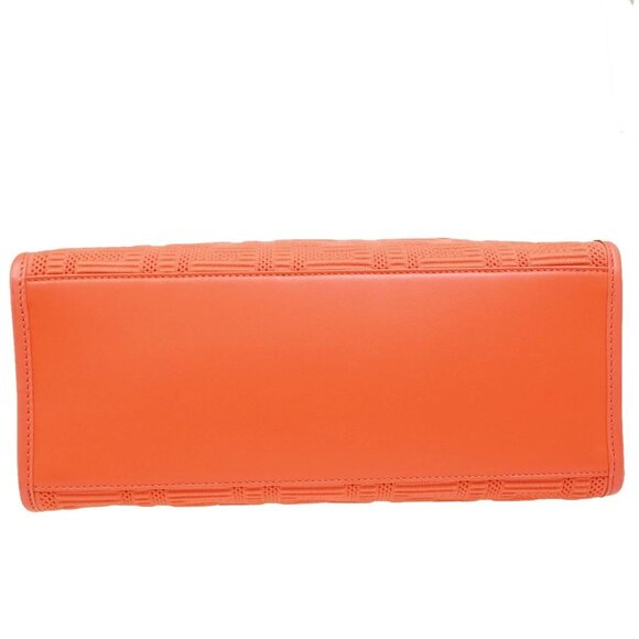 FENDI Logo Zucca Pattern 2way Tote Shoulder Bag Canvas Leather Orange 650RF496 - Picture 11 of 14